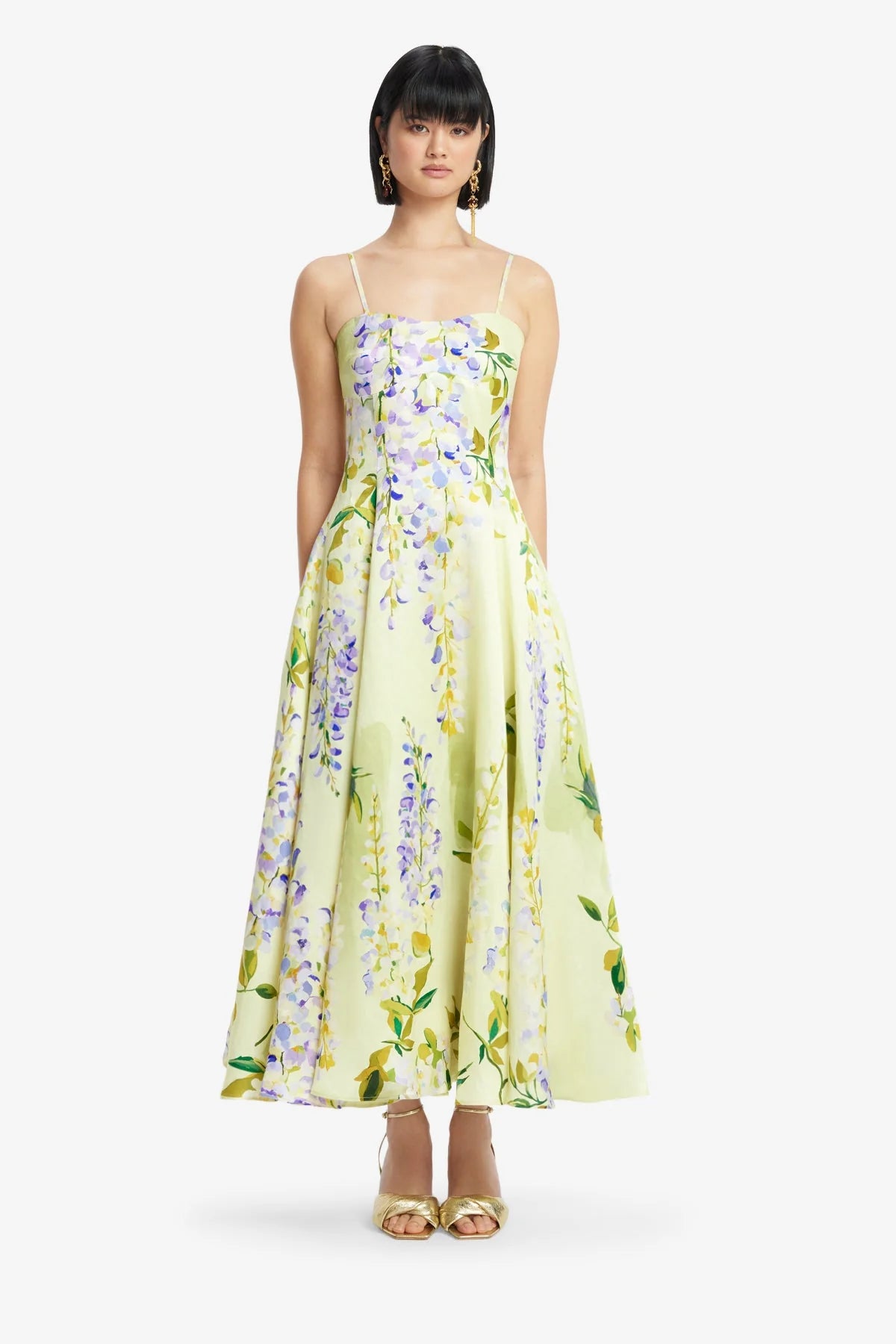 Mariela Midi Dress - Wisteria Print
