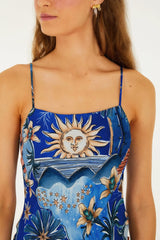 Blue Mystical  Maxi Dress