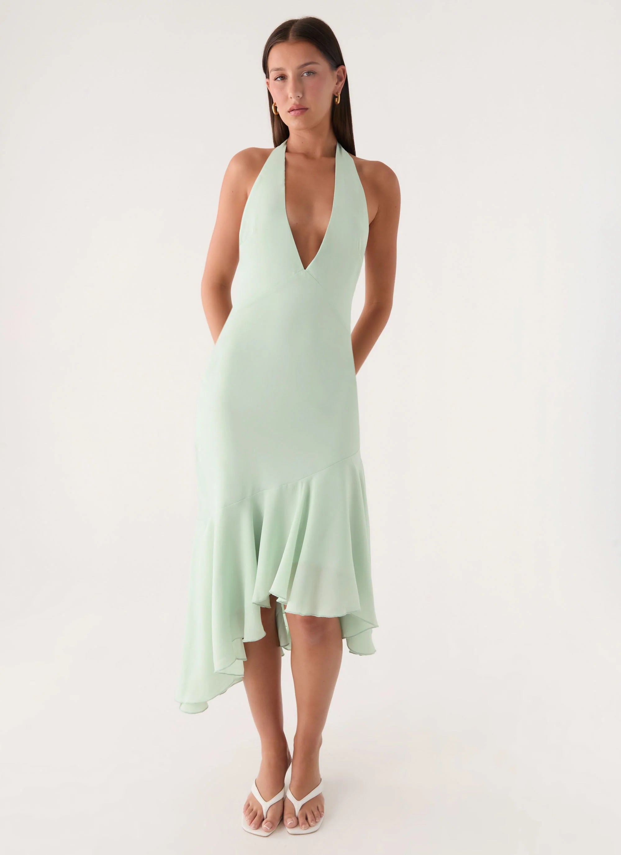 Darline Midi Dress - Pistachio
